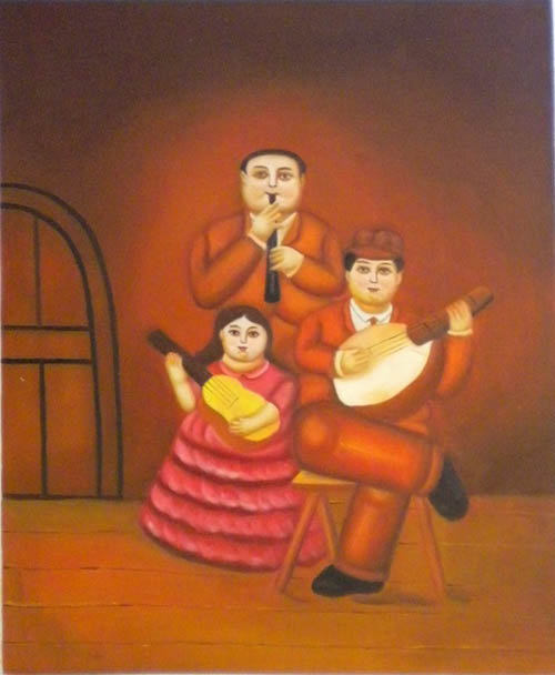store falso d'autore I SUONATORI di Fernando Botero